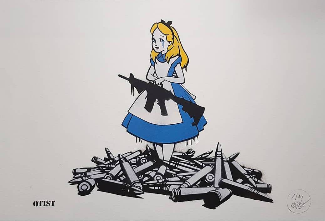 Alice in Wonderland (on paper) by OTIST - Signature Fine Art