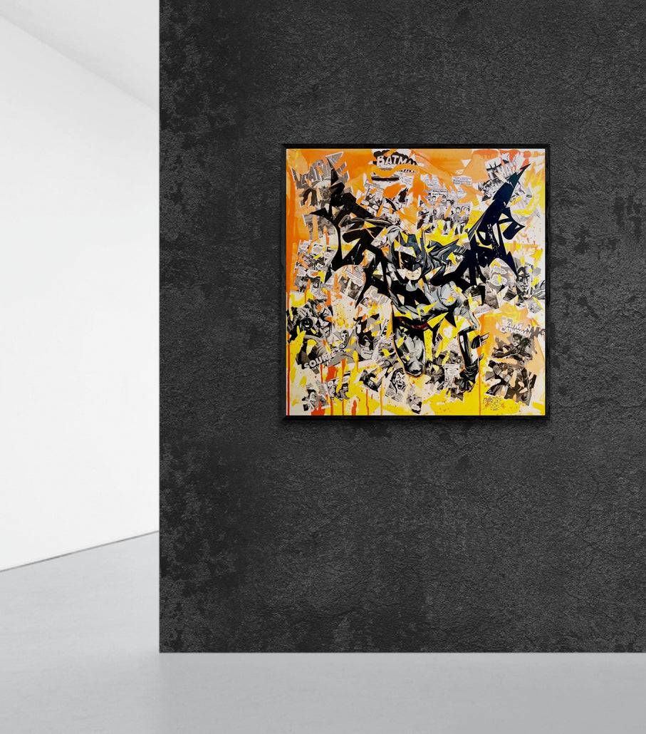 Batman (Original mixed-media on canvas) by Yoann Bonneville - Signature Fine Art