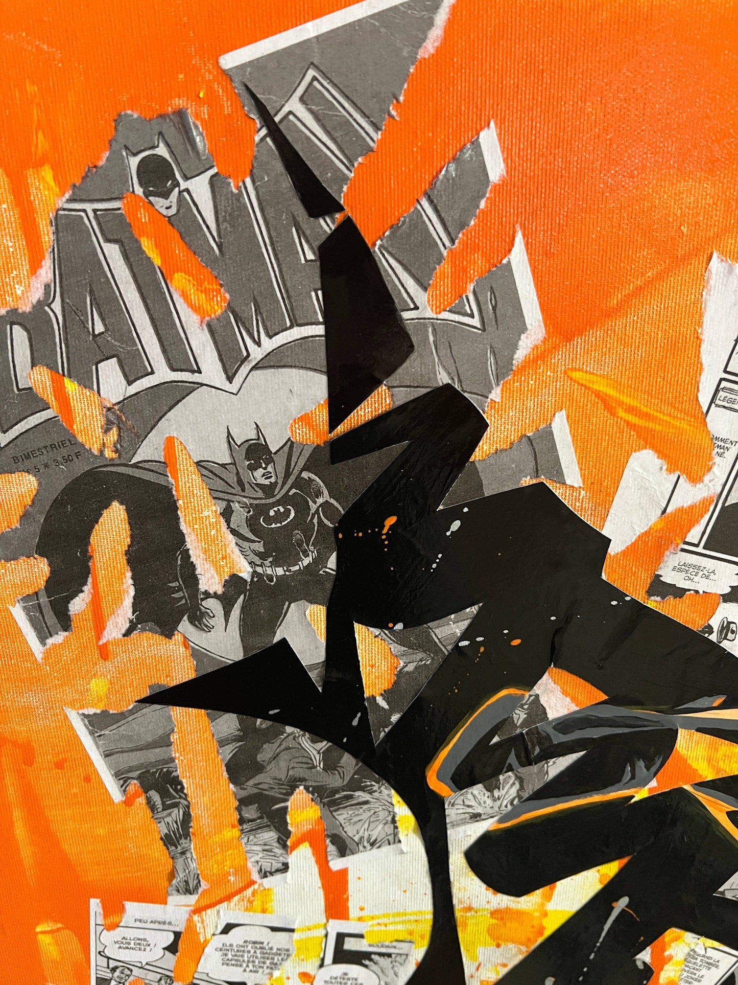 Batman (Original mixed-media on canvas) by Yoann Bonneville - Signature Fine Art