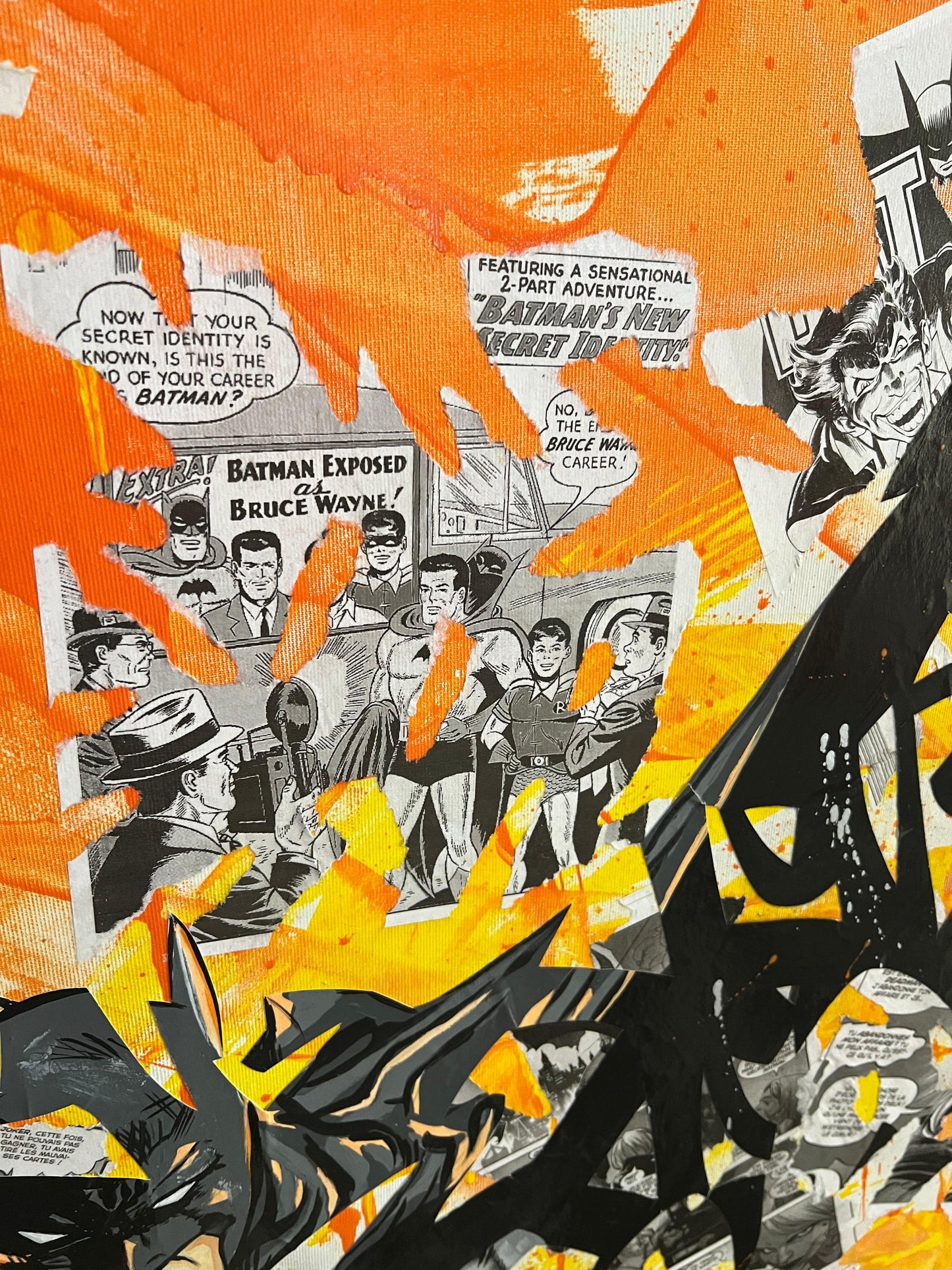 Batman (Original mixed-media on canvas) by Yoann Bonneville - Signature Fine Art