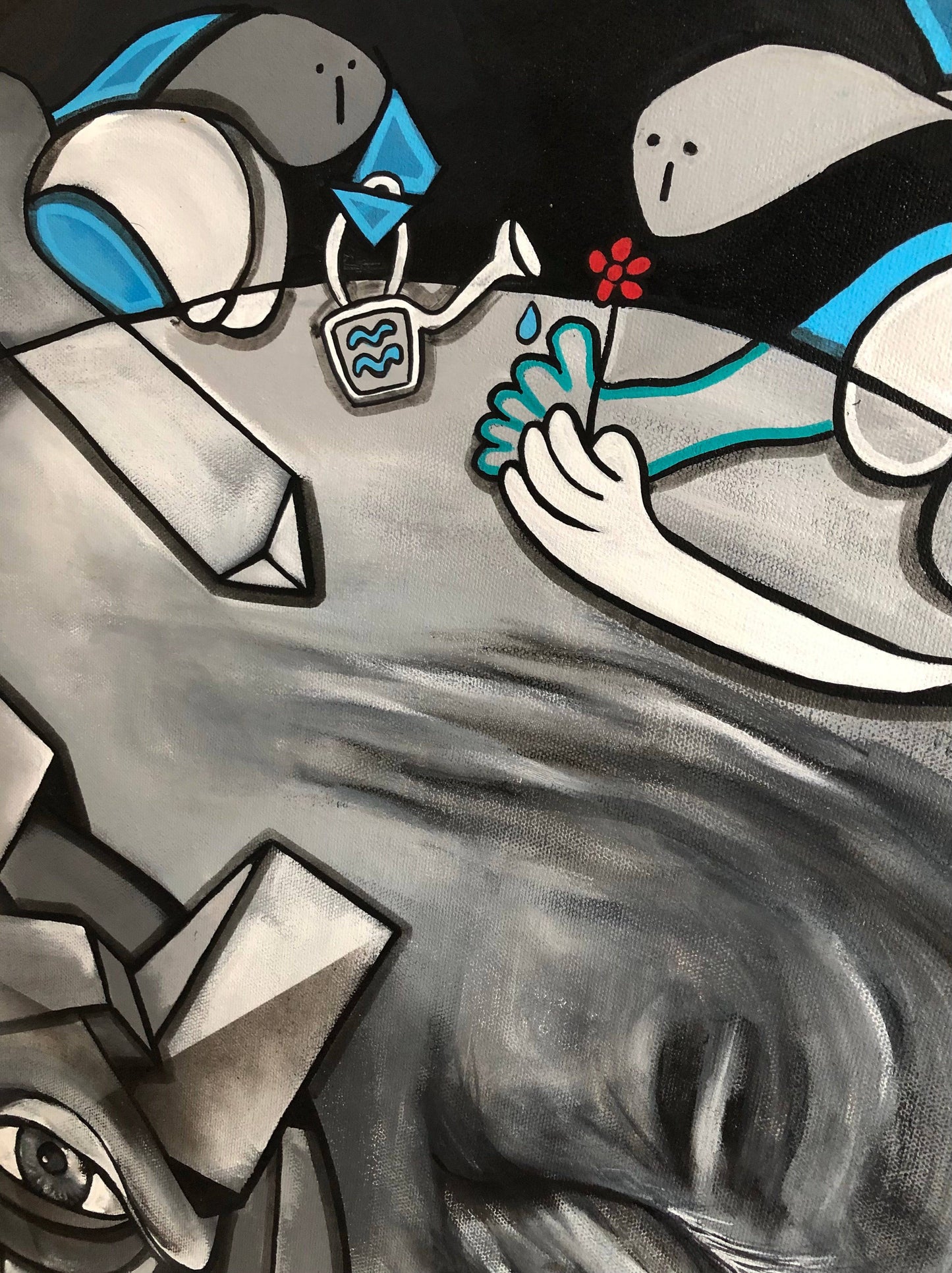 Bleuter la créativité by Aket - Signature Fine Art