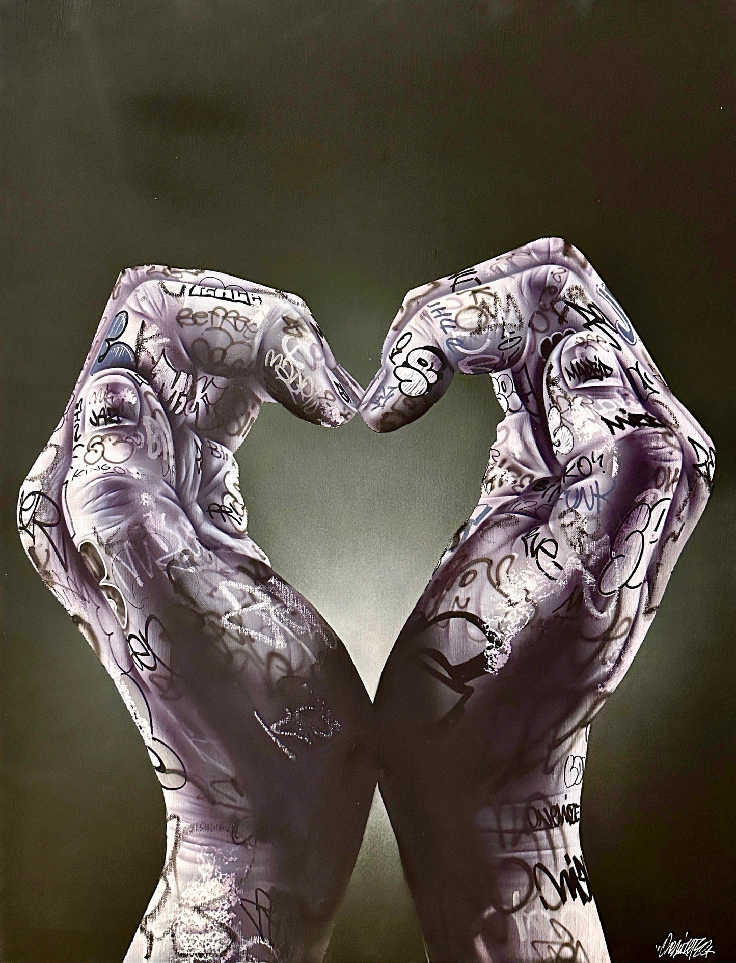 Hand heart by Onemizer by Onemizer - Signature Fine Art