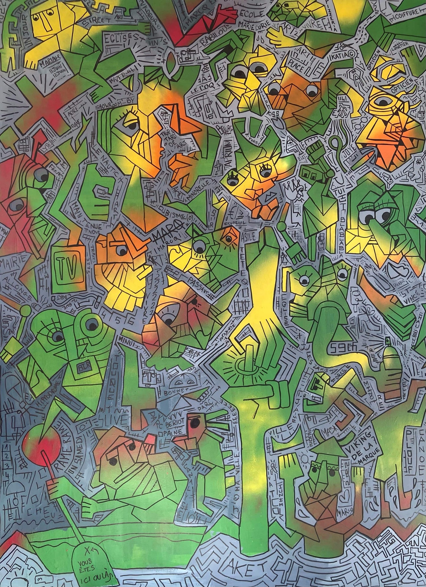 J’aime ma ville by Aket - Signature Fine Art