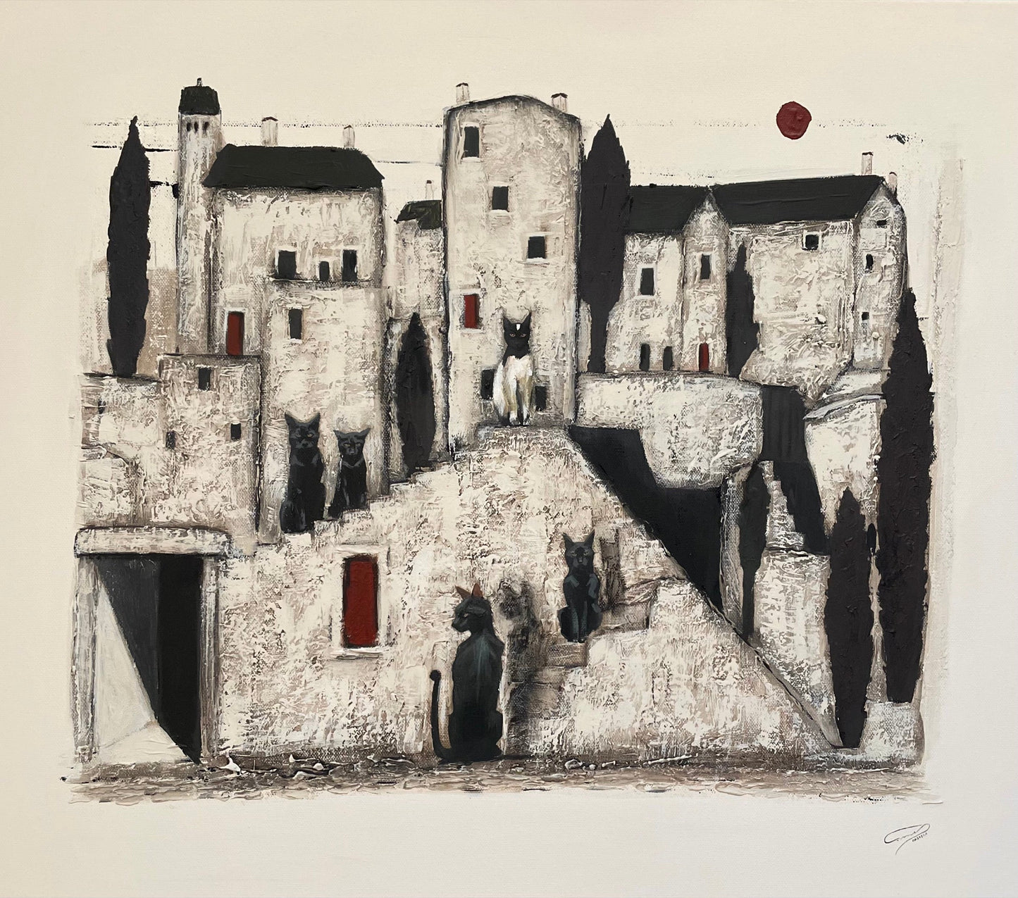 La Ville des Chats - Signature Fine Art