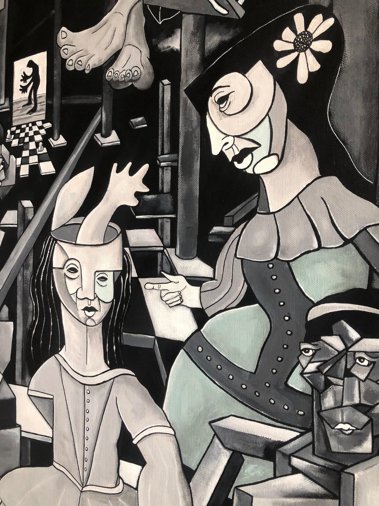 Las Meninas (original painting) by Aket - Signature Fine Art