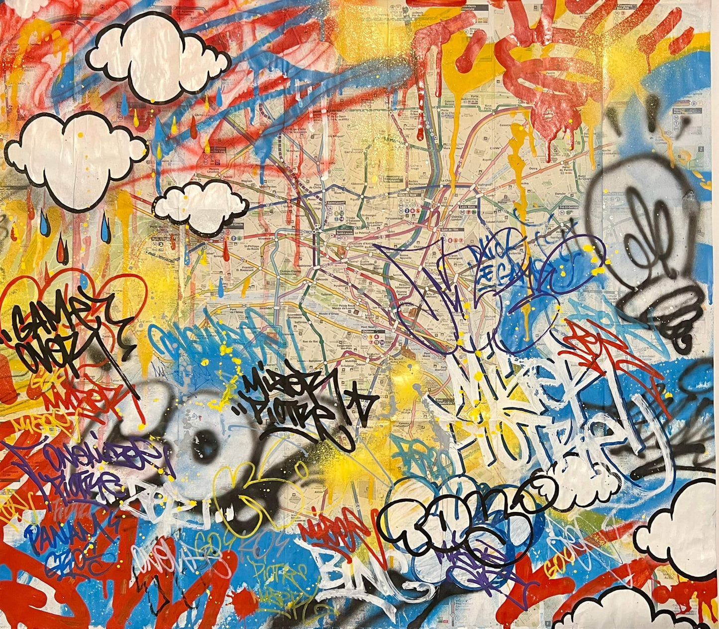 Panam Gros (Mixed Media on paper w/ Piotre) by Onemizer - Signature Fine Art