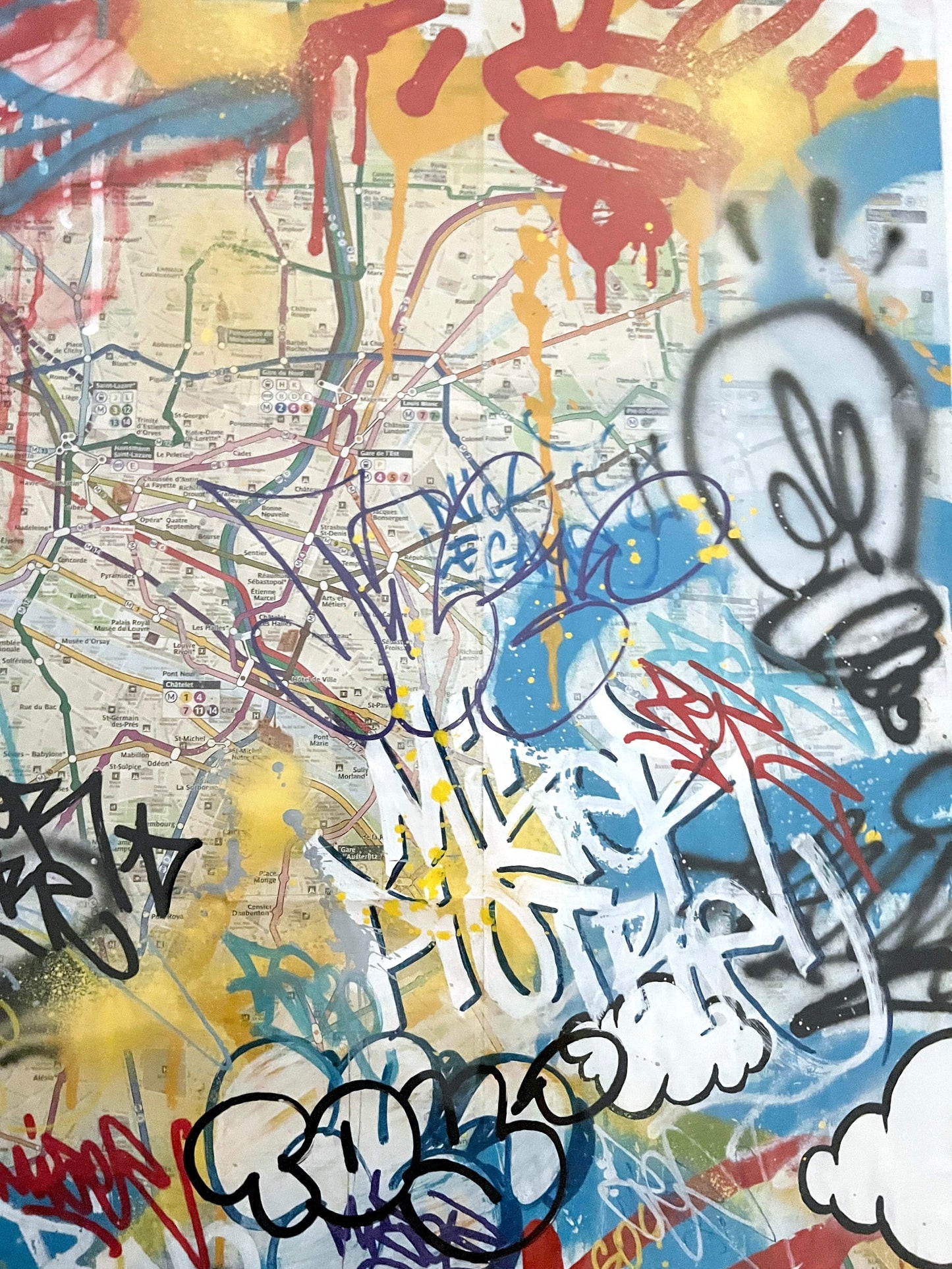 Panam Gros (Mixed Media on paper w/ Piotre) by Onemizer - Signature Fine Art