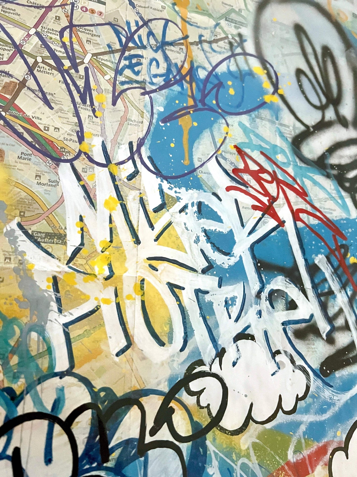Panam Gros (Mixed Media on paper w/ Piotre) by Onemizer - Signature Fine Art