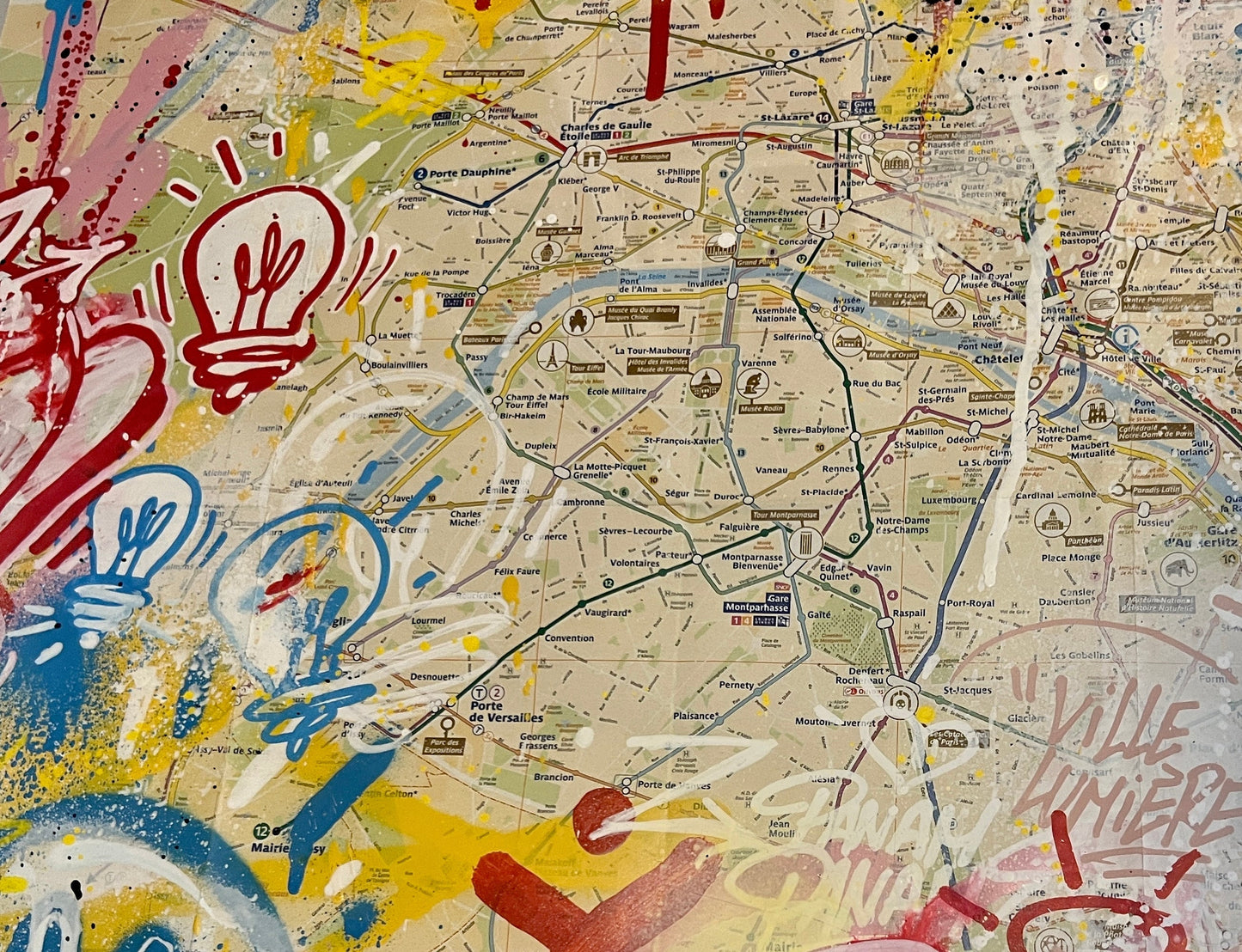Paris Subway Map I (Unique) by Piotre by Piotre - Signature Fine Art