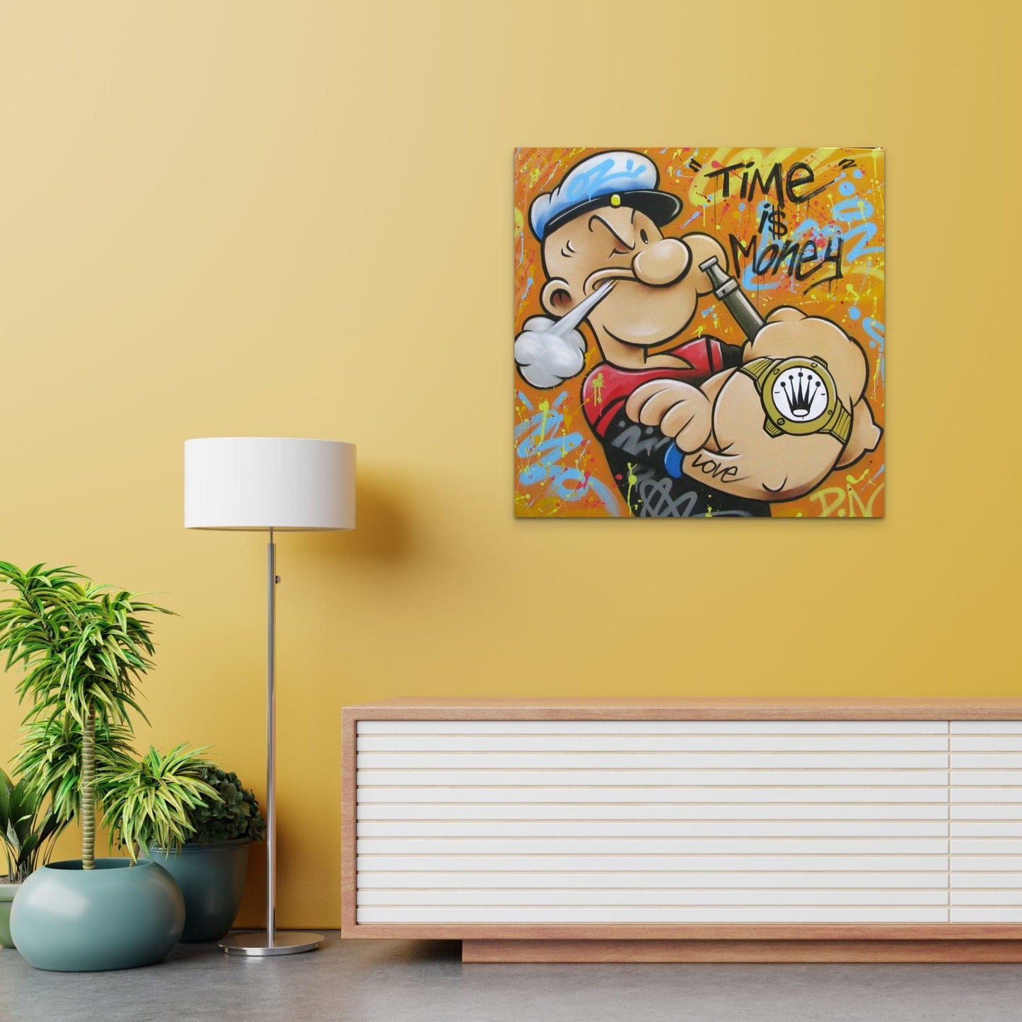Popeye time is money by Daru - Signature Fine Art