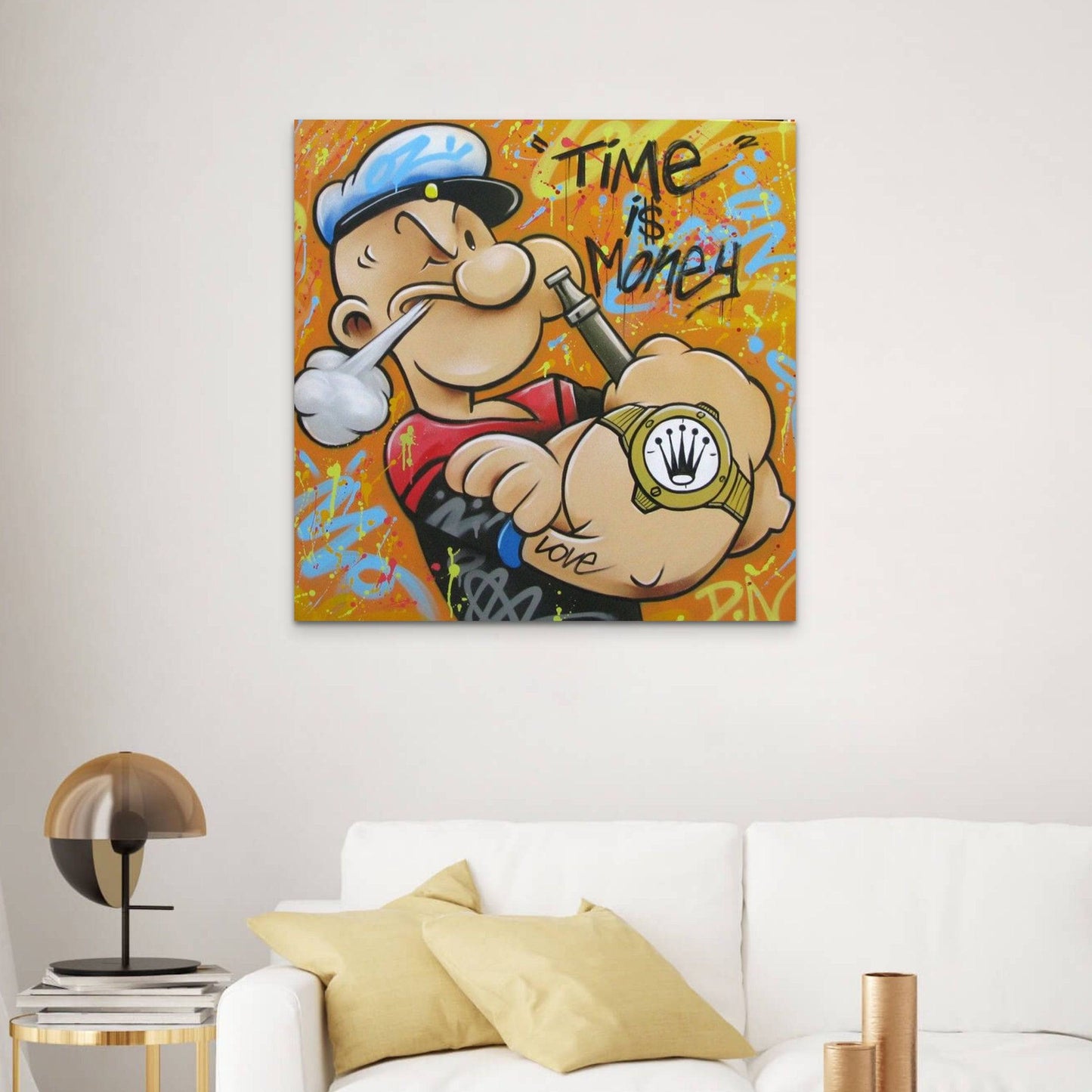 Popeye time is money by Daru - Signature Fine Art