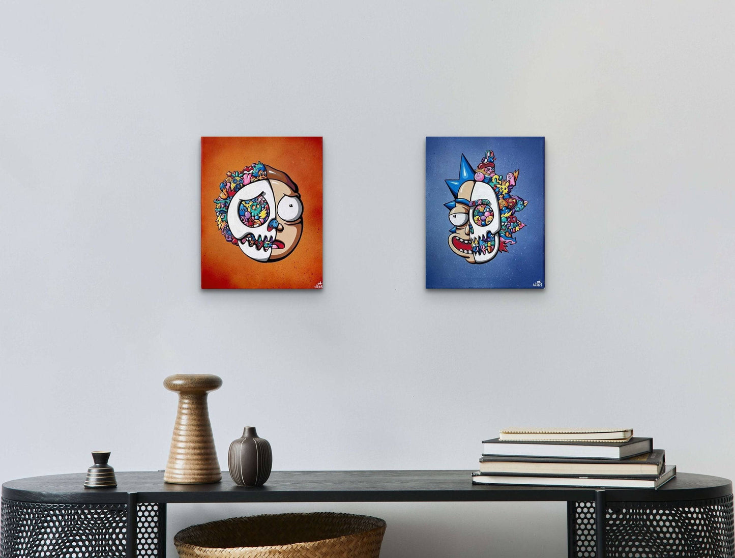 Rick & Morty Set by Nathan Wegner (Wegs) - Signature Fine Art