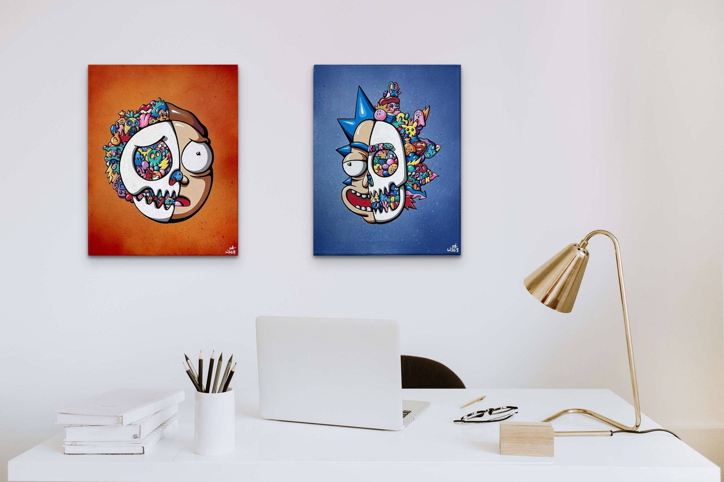 Rick & Morty Set by Nathan Wegner (Wegs) - Signature Fine Art