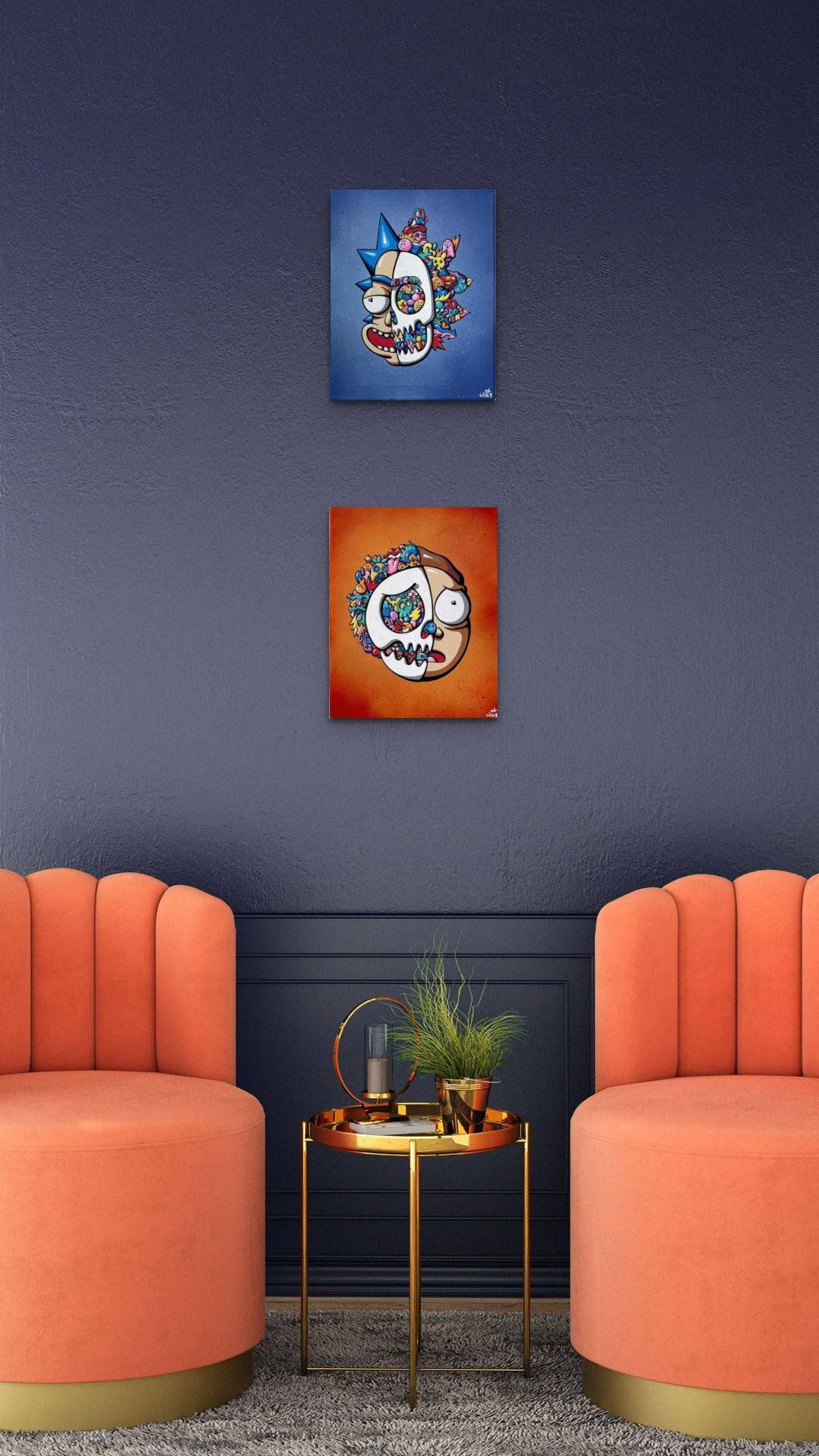 Rick & Morty Set by Nathan Wegner (Wegs) - Signature Fine Art