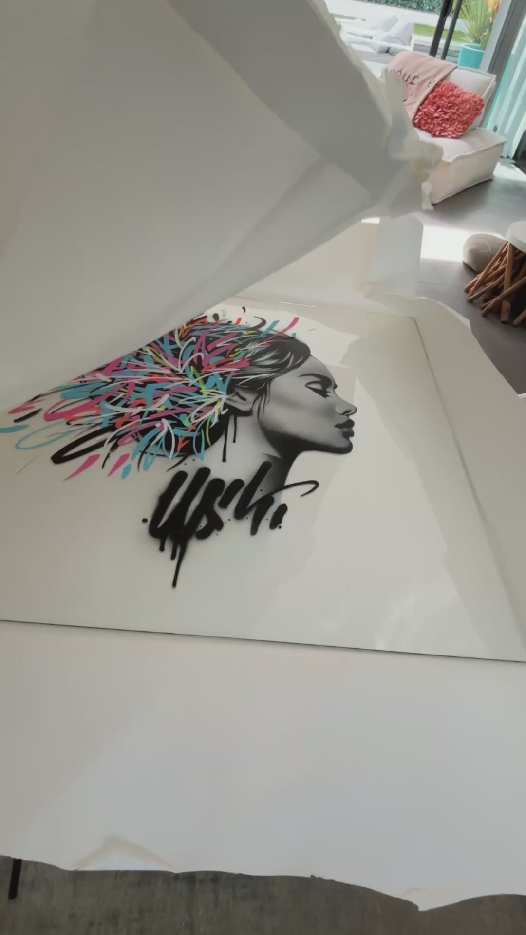 Mary (on glass)