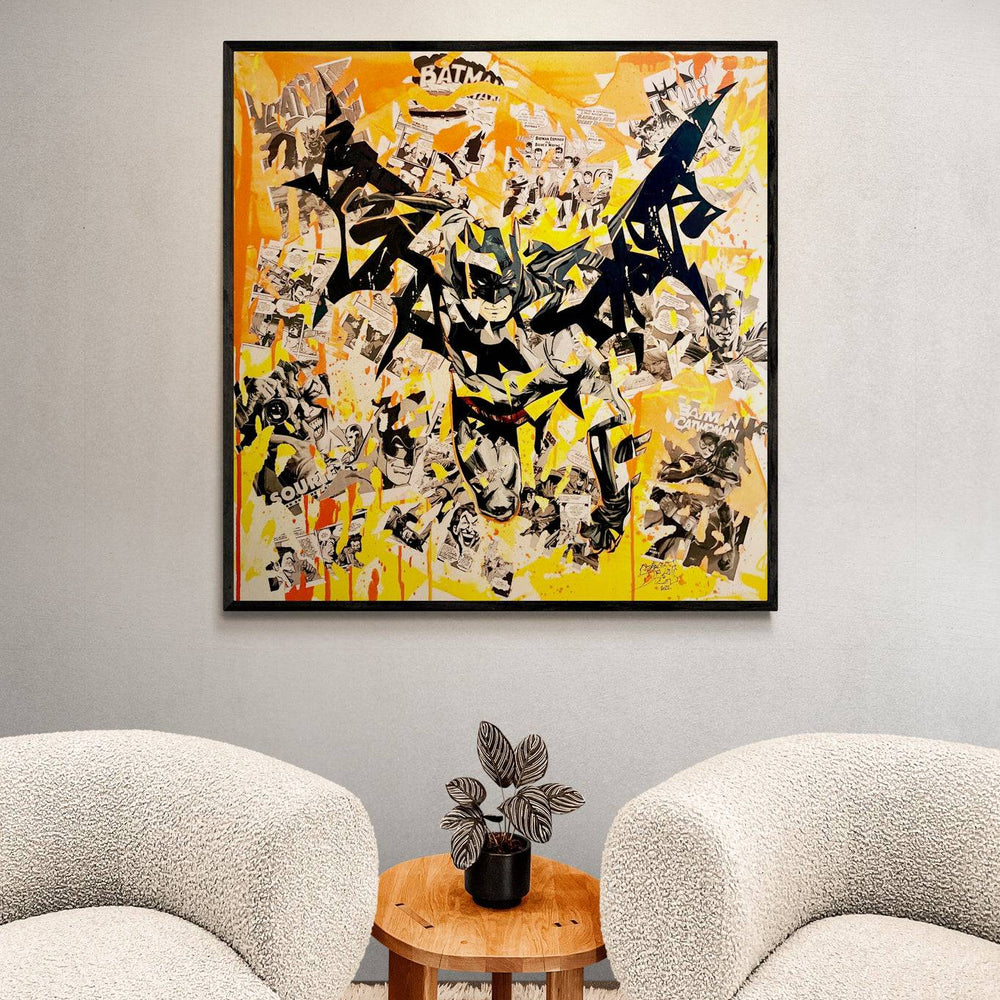 Batman (Original mixed-media on canvas) by Yoann Bonneville - Signature Fine Art