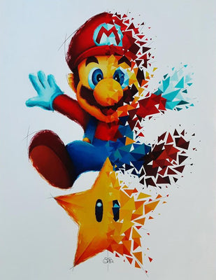 Super Mario Star by Sabrina Beretta (Official Limited Edition Print)
