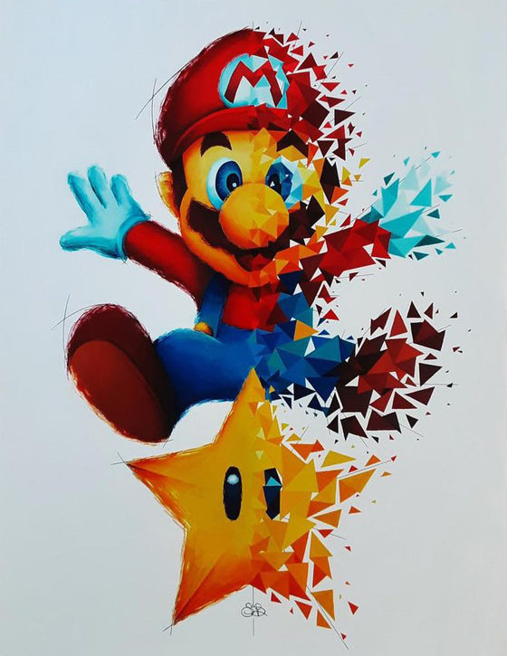 Super Mario Star by Sabrina Beretta (Official Limited Edition Print) by Sabrina Beretta - Signature Fine Art