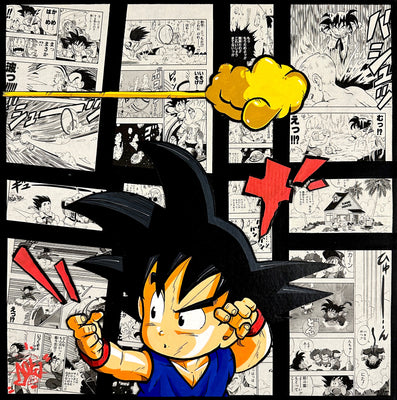 Dragon Ball Goku Blue by Moya Uno by Moya Uno - Signature Fine Art