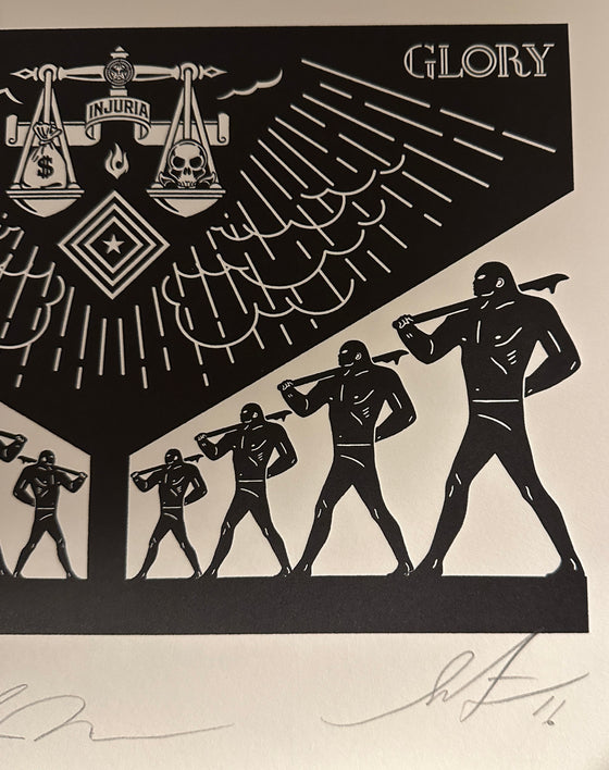 Scales of Injustice (Shepard Fairey x Cleon Peterson)