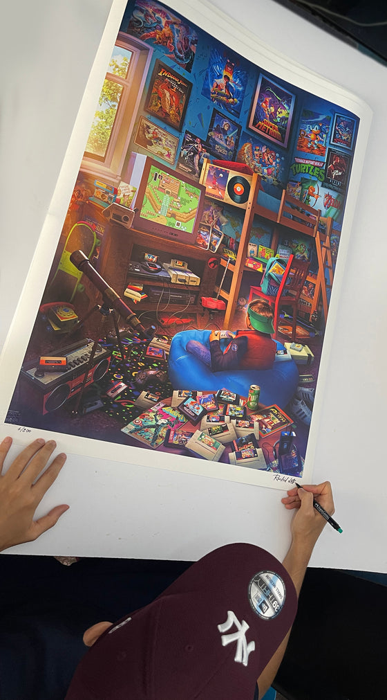 Tribute to the 80s’ Video Games by Rachid Lotf - Signature Fine Art