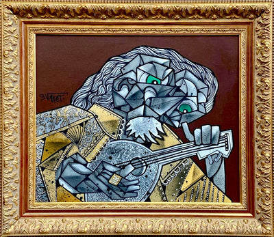 Le joueur de luth by Aket (Framed) by Aket - Signature Fine Art