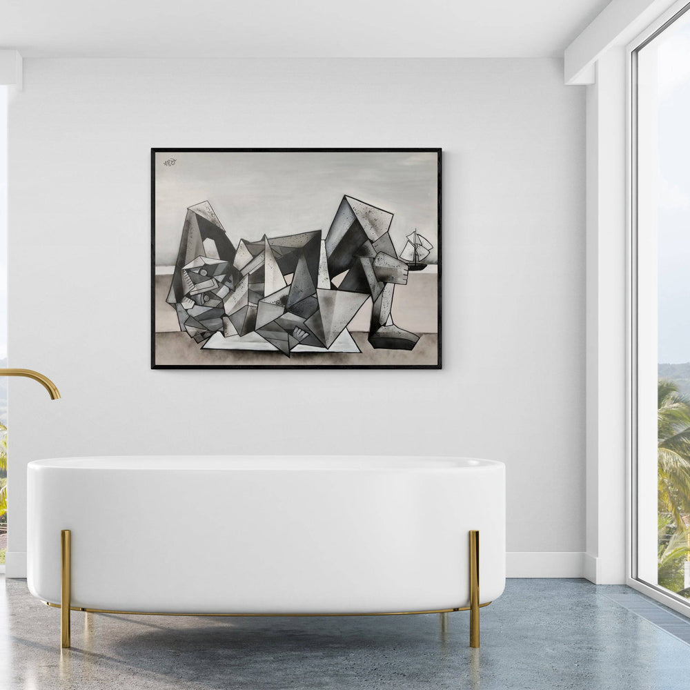 
                  
                    La Baigneuse (original painting) by Aket - Signature Fine Art
                  
                