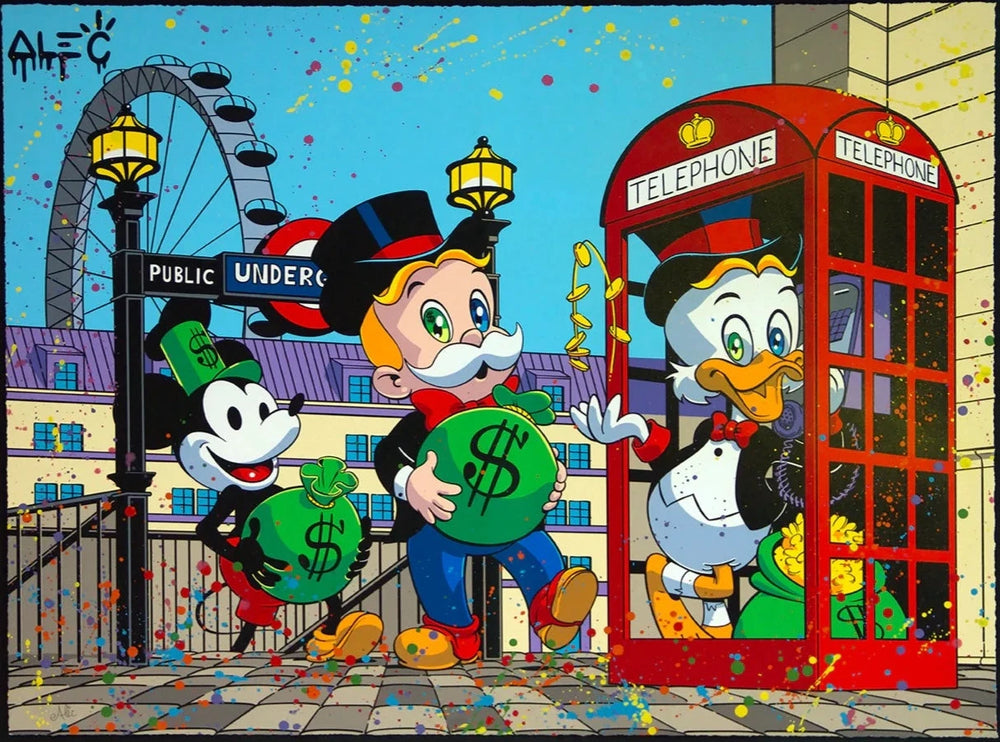 London Money Bags (Hand-Finished) Alec Monopoly