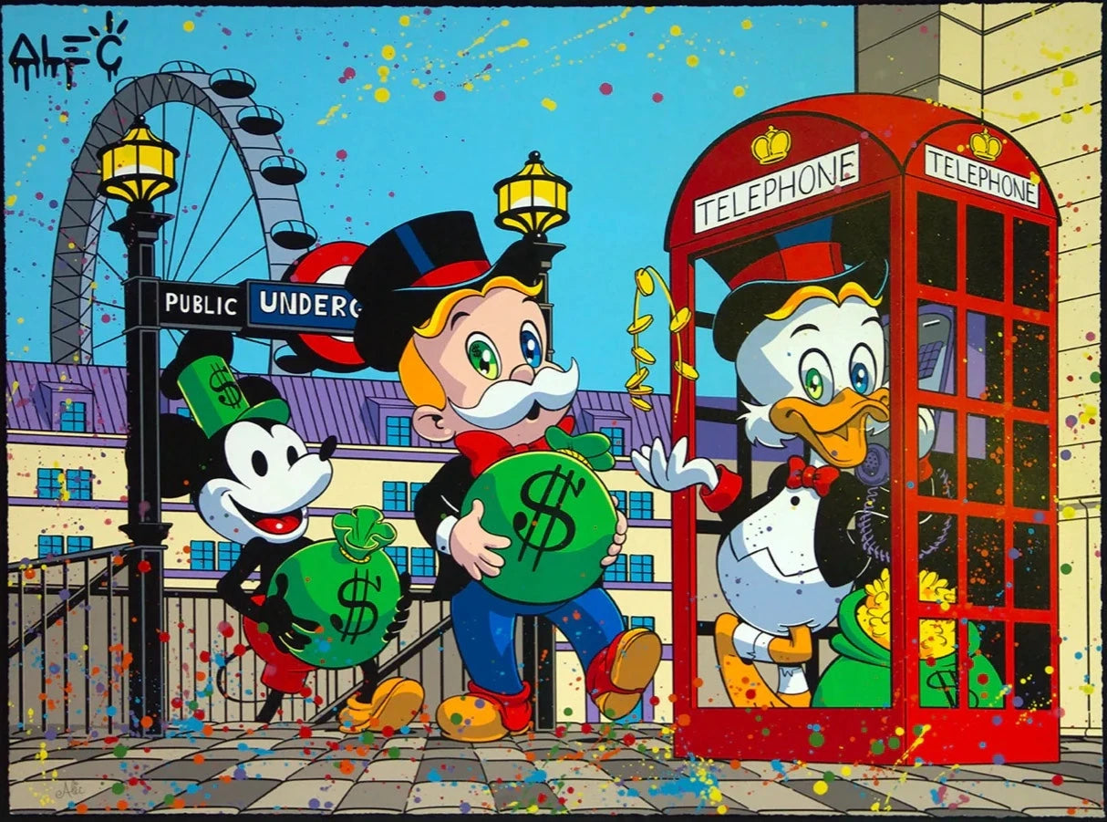 London Money Bags (Hand-Finished) Alec Monopoly