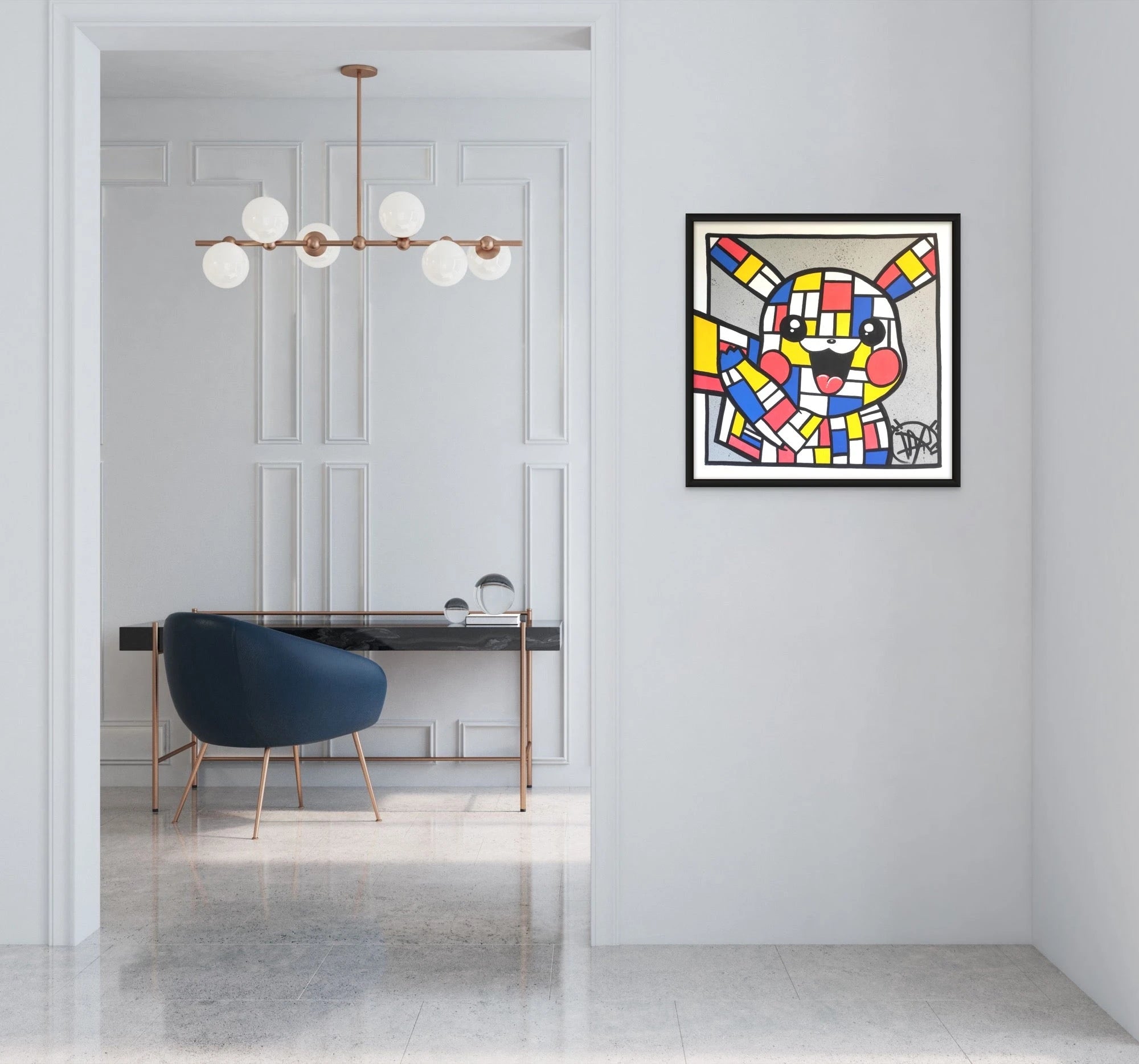 Daru : Pikachu Mondrian | Signature Fine Art