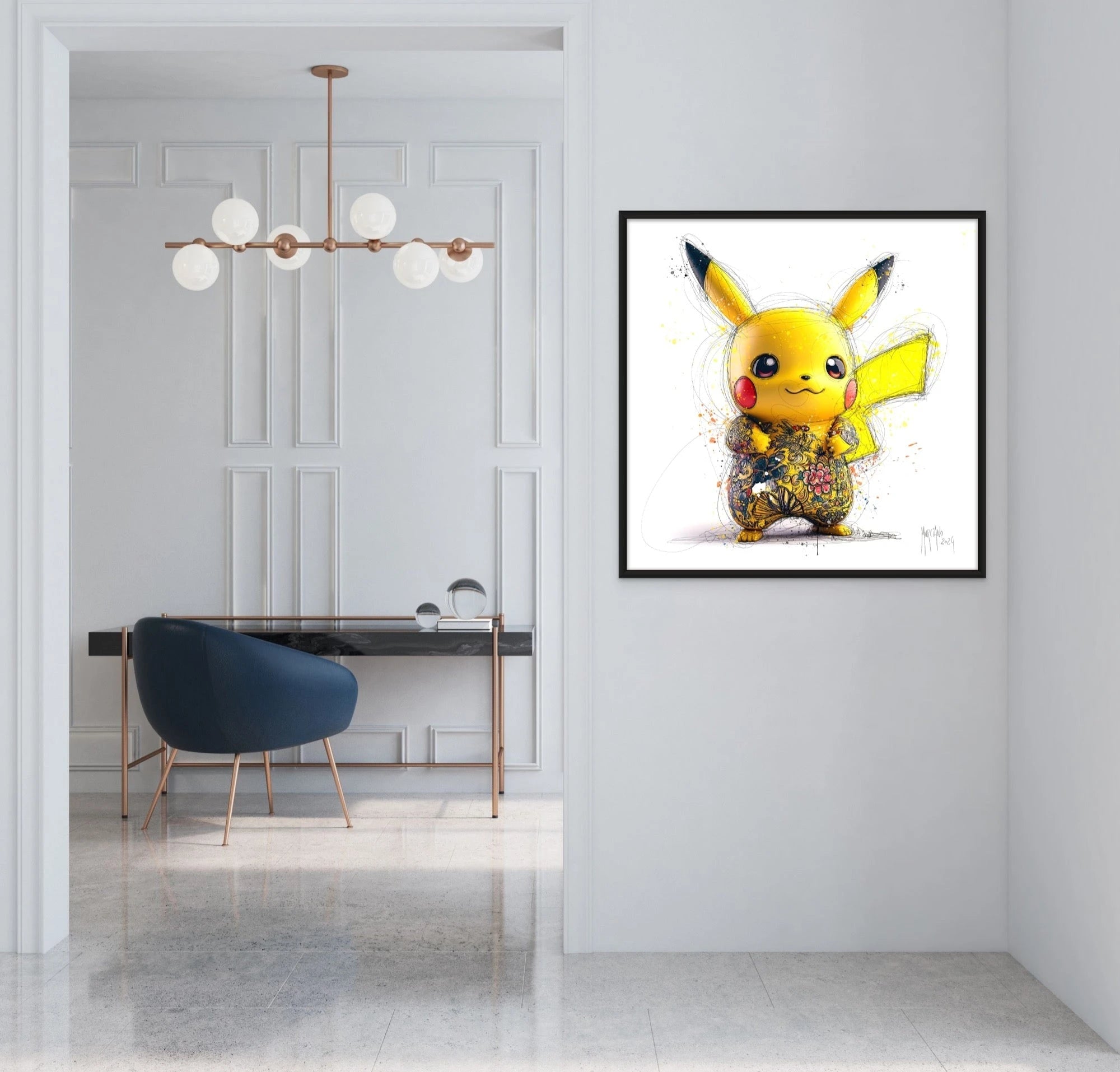 ⭐️美品⭐️③御三家 pokemon ART色紙 ミニ色紙 当時物 pikachu