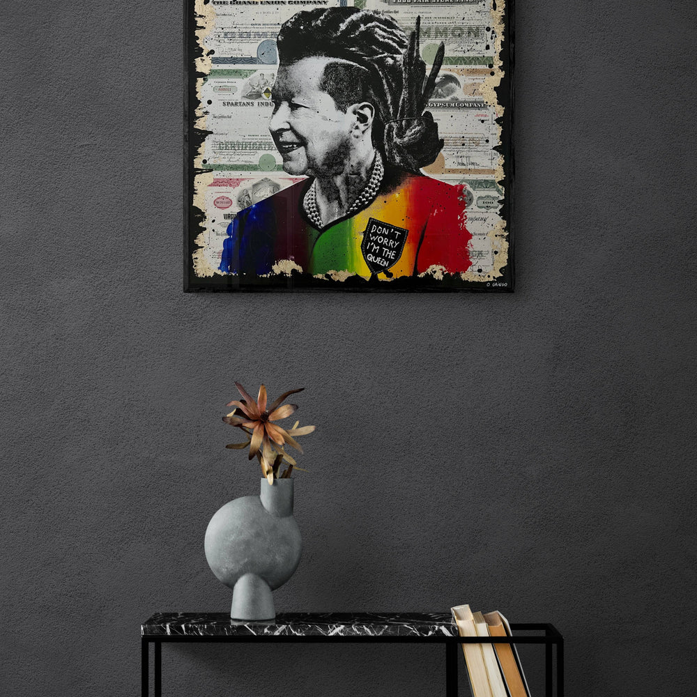 Rainbow Queen (Mixed-media on canvas) by O Gringo - Signature Fine Art