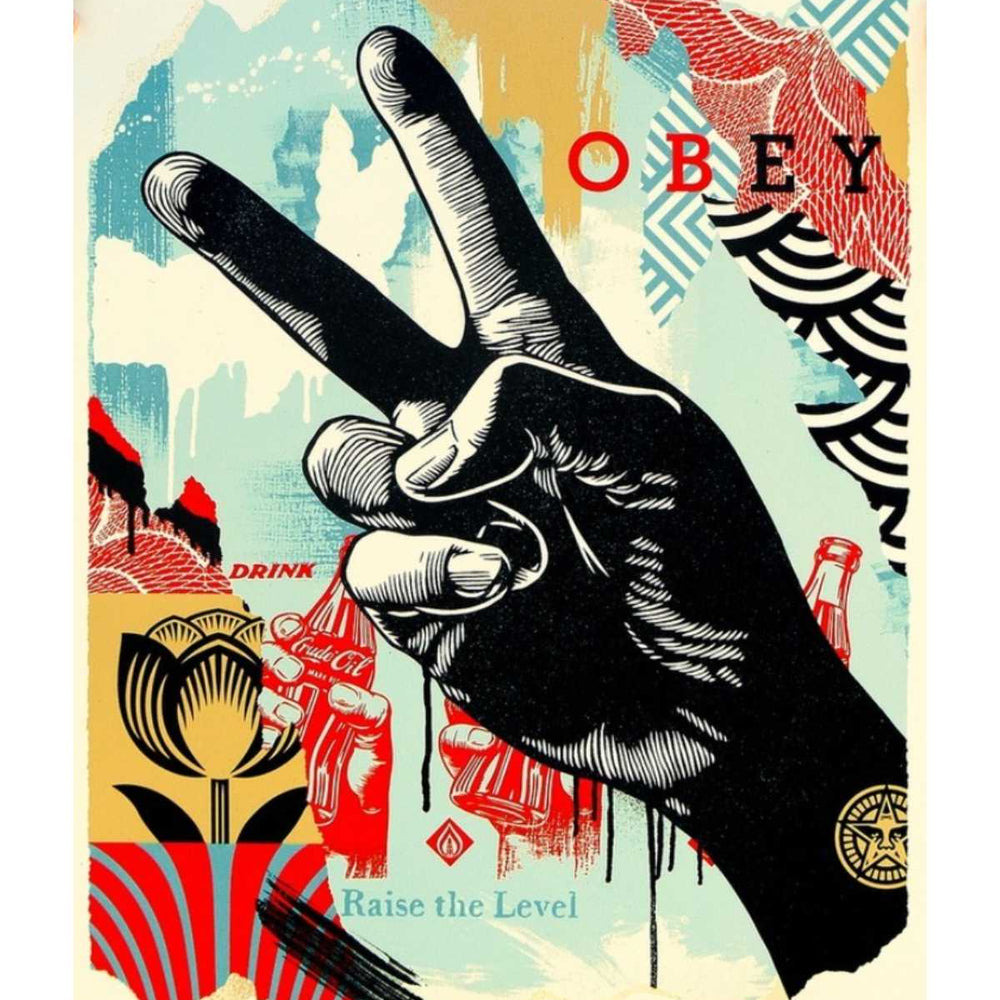 Raise the Level (Peace) by Shepard Fairey by OBEY (Shepard Fairey) - Signature Fine Art