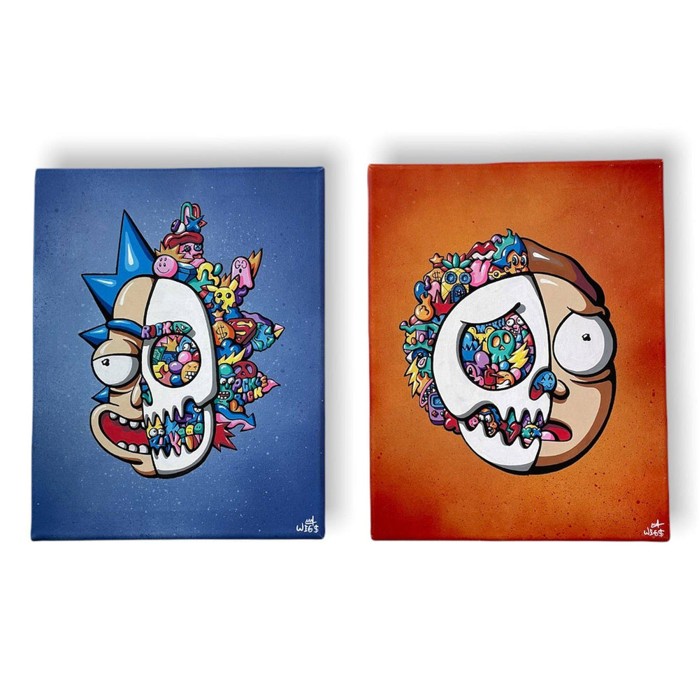 Rick & Morty Set by Nathan Wegner (Wegs) - Signature Fine Art