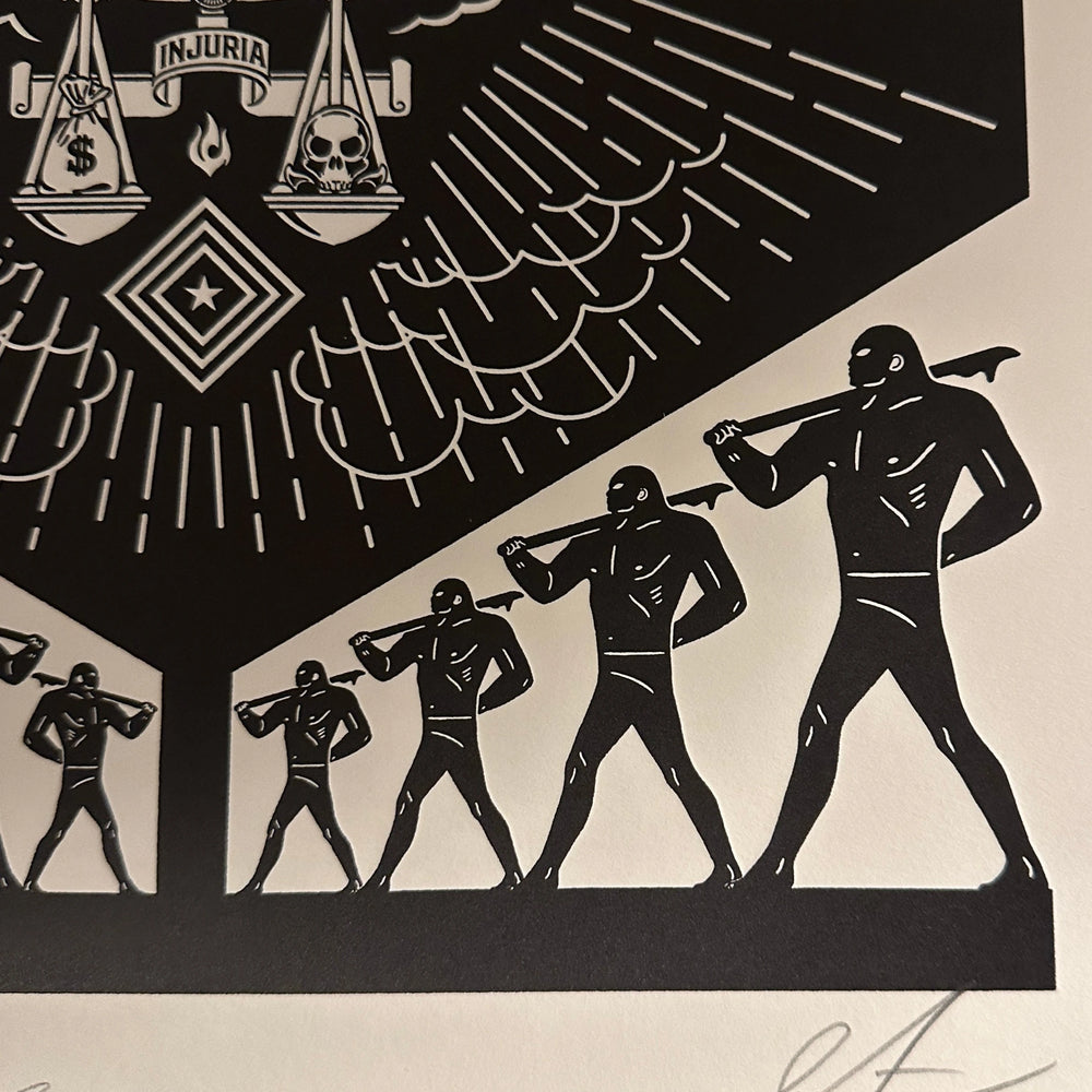 Scales of Injustice (Shepard Fairey x Cleon Peterson) by OBEY (Shepard Fairey) - Signature Fine Art