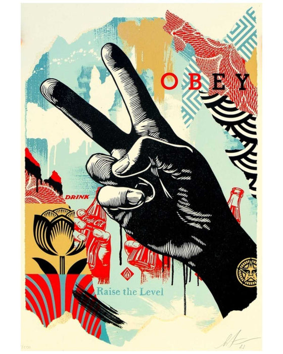 Raise the Level (Peace) by Shepard Fairey by OBEY (Shepard Fairey) - Signature Fine Art