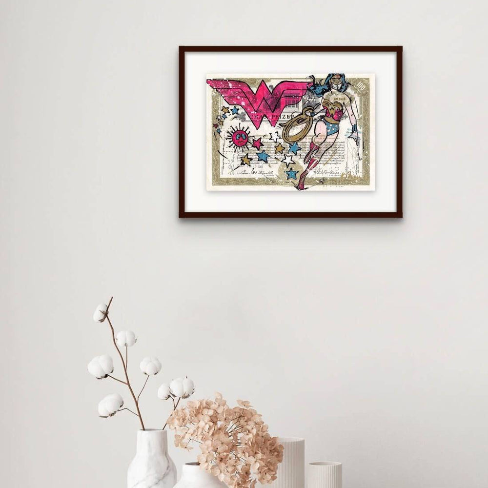 
                  
                    Wonder Woman VS Covid by Katia Ferrari - Signature Fine Art
                  
                