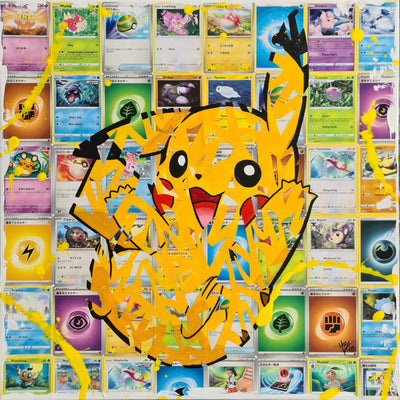 Pokemon Yellow Pikachu Faces 11 X 14 Canvas -  New Zealand