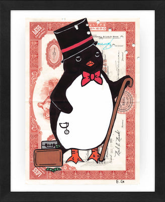Banker Penguino by Eva Goubin by Eva Goubin - Signature Fine Art