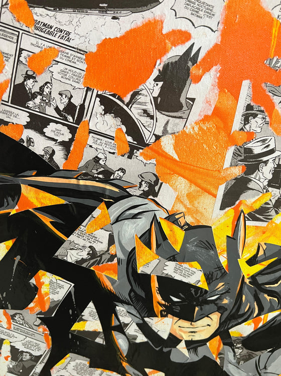 Batman (Original mixed-media on canvas) by Yoann Bonneville - Signature Fine Art