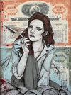 The Smoking Girl ( Double ) by Esboner - Signature Fine Art