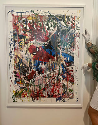 Spider-Man (Hand Finished Edition) by Mr. Brainwash - Signature Fine Art