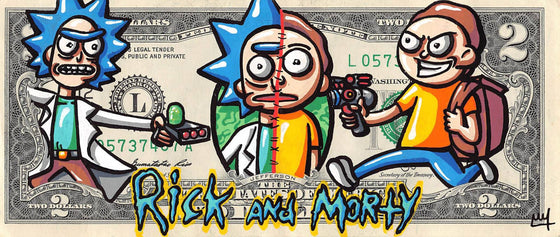 Rick and Morty Split by Nathan Wegner (Wegs) - Signature Fine Art