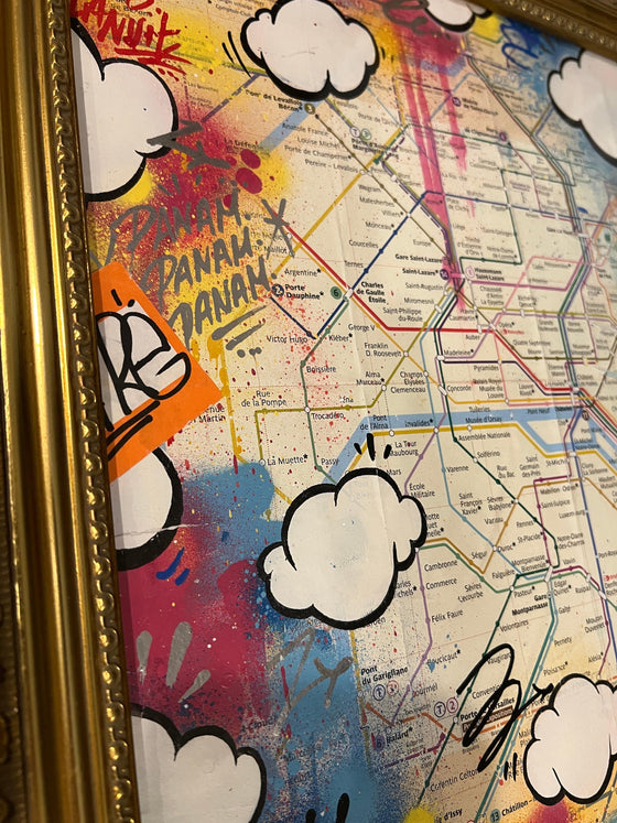 Paris Subway Map (Mixed Media) by Piotre - Signature Fine Art