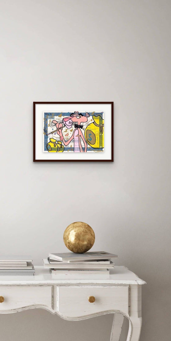 La Panthère rose aux dollars (Katia Ferrari) by Katia Ferrari - Signature Fine Art